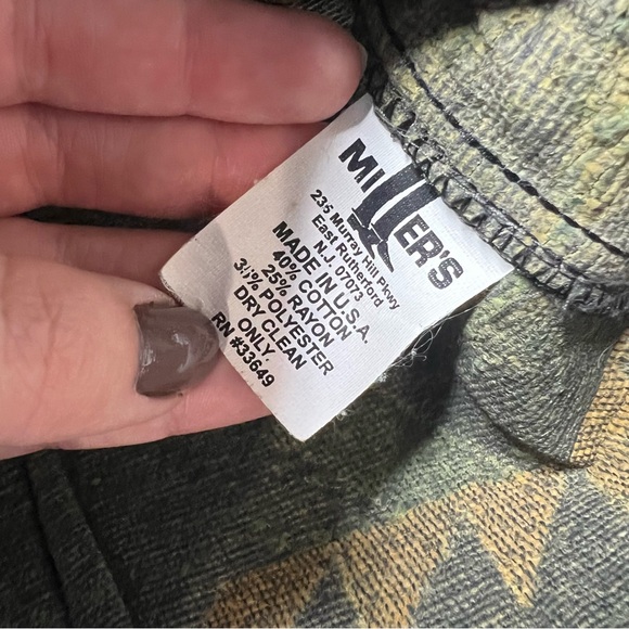 Vintage Kenny Rogers Western Aztec Vest 3 Button Green Orange Red - Picture 4 of 4